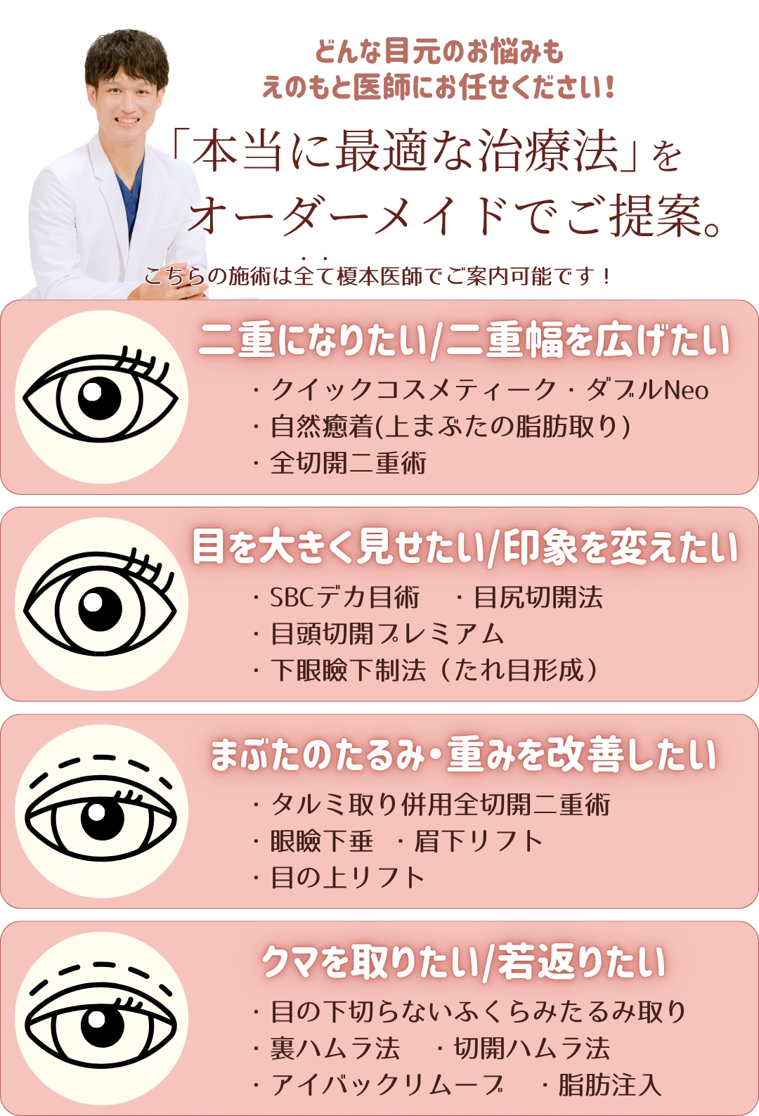 対応可能施術 一覧